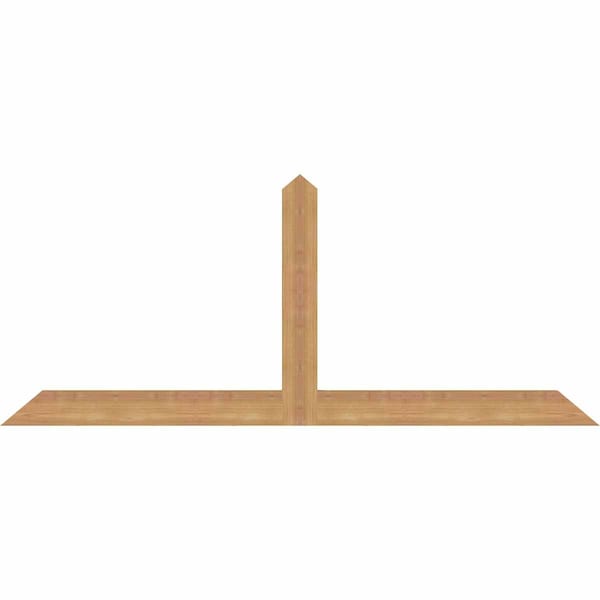 Ekena Millwork Portland Timber Gable Bracket, Western Red Cedar, 60"W x 25"H x 1 1/2"D x 3 1/2"F, 10/12 Pitch GBW060X25X0204POR00SWR - main